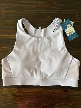 Brooks High-Neck Sports Bra in Light Lavender